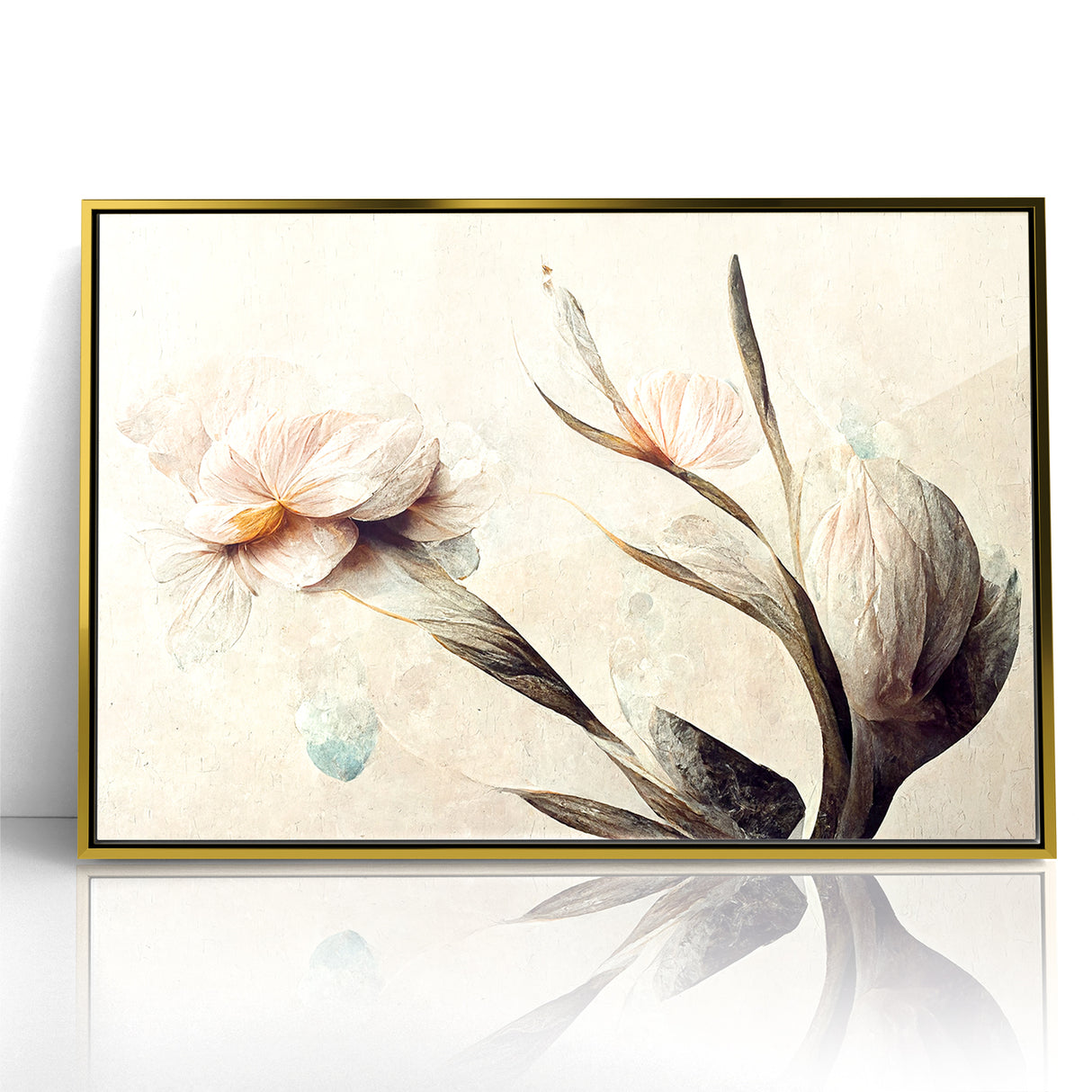 Graceful Bloom Abstract Floral Canvas | Modern Art Decor
