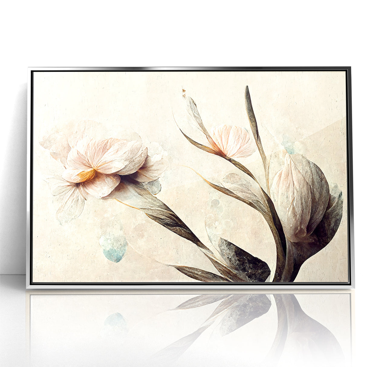 Graceful Bloom Abstract Floral Canvas | Modern Art Decor