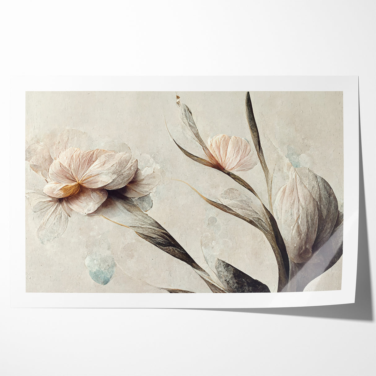 Graceful Bloom Abstract Floral Canvas | Modern Art Decor