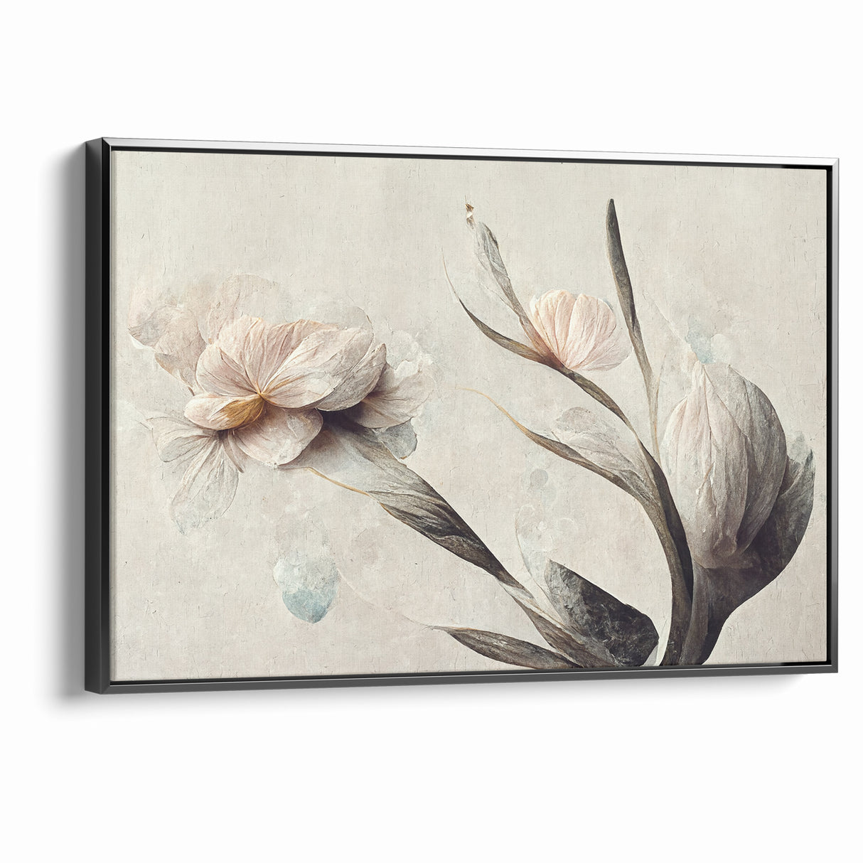 Graceful Bloom Abstract Floral Canvas | Modern Art Decor