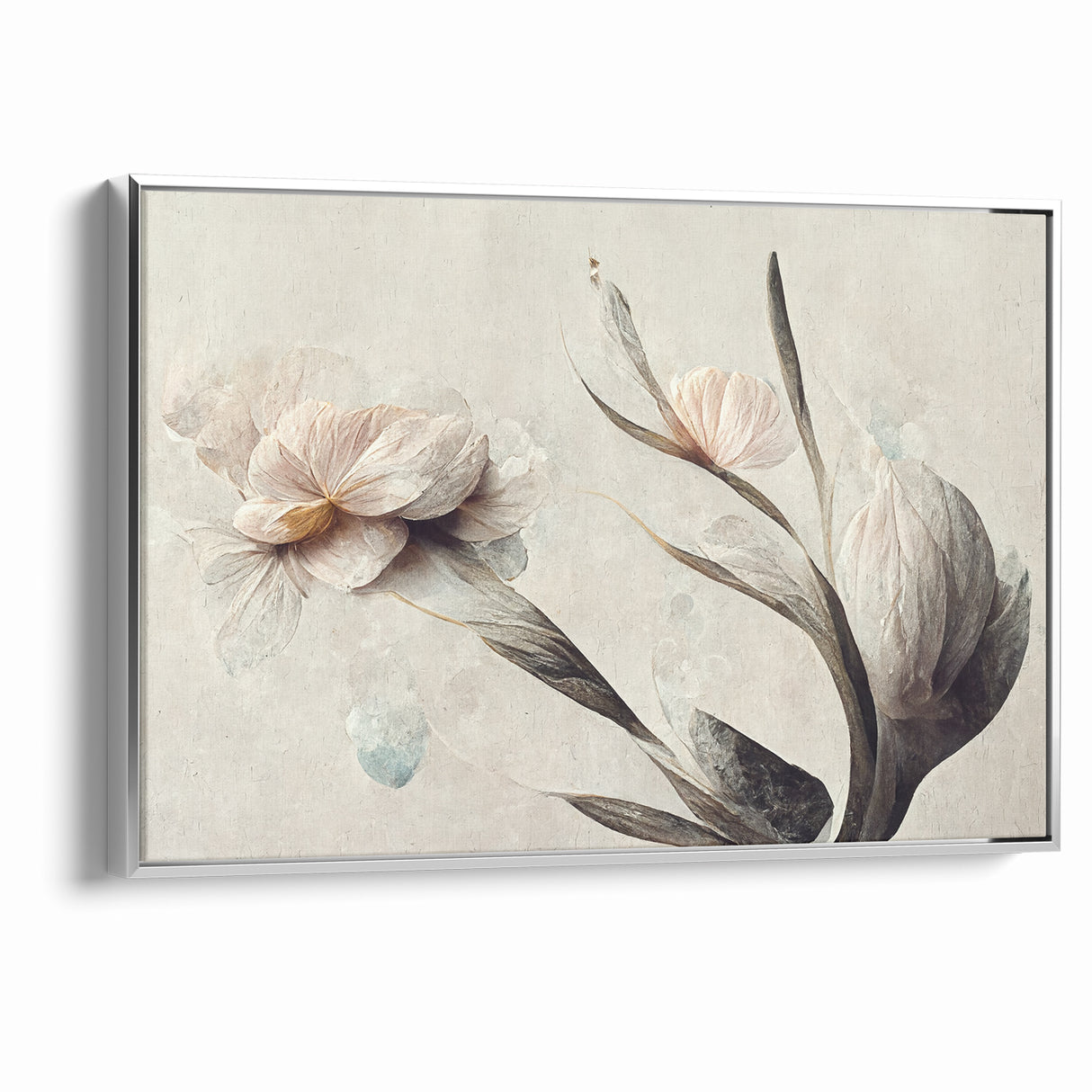 Graceful Bloom Abstract Floral Canvas | Modern Art Decor