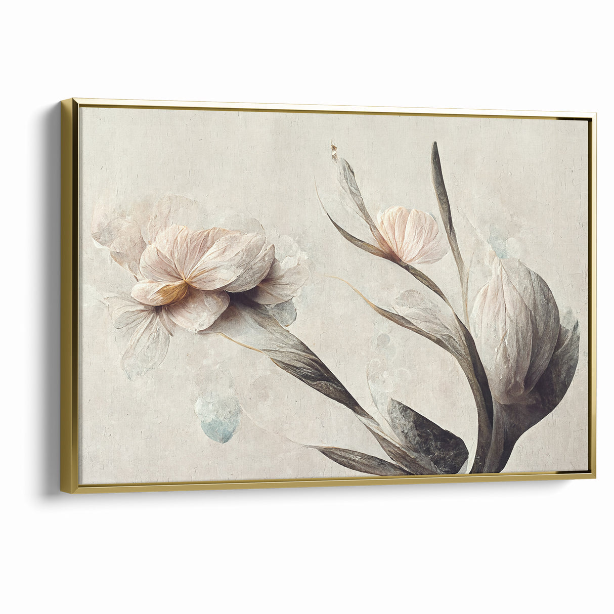 Graceful Bloom Abstract Floral Canvas | Modern Art Decor