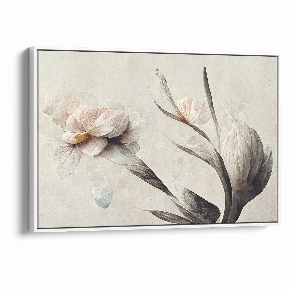 Graceful Bloom Abstract Floral Canvas | Modern Art Decor