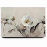 Ethereal White Blossoms Abstract Floral Canvas | Modern Wall Art