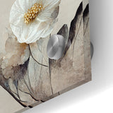 Ethereal White Blossoms Abstract Floral Canvas | Modern Wall Art