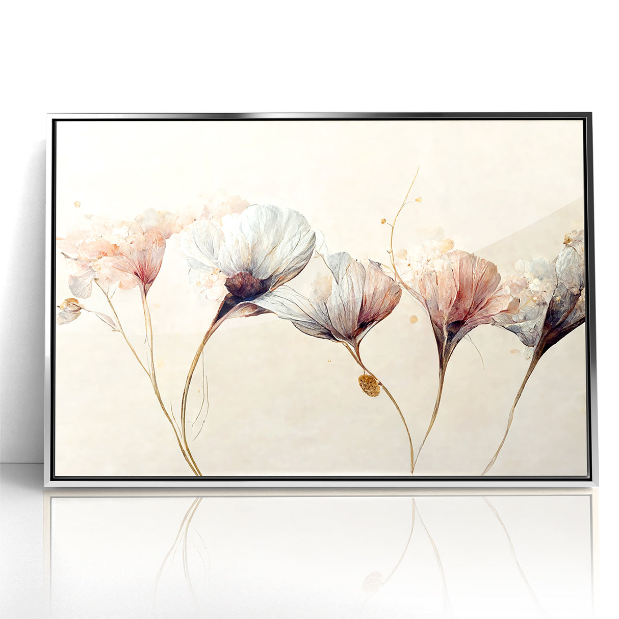 Serene Blooms Abstract Floral Canvas | Contemporary Wall Art