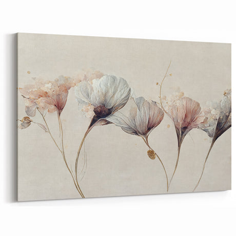 Serene Blooms Abstract Floral Canvas | Contemporary Wall Art