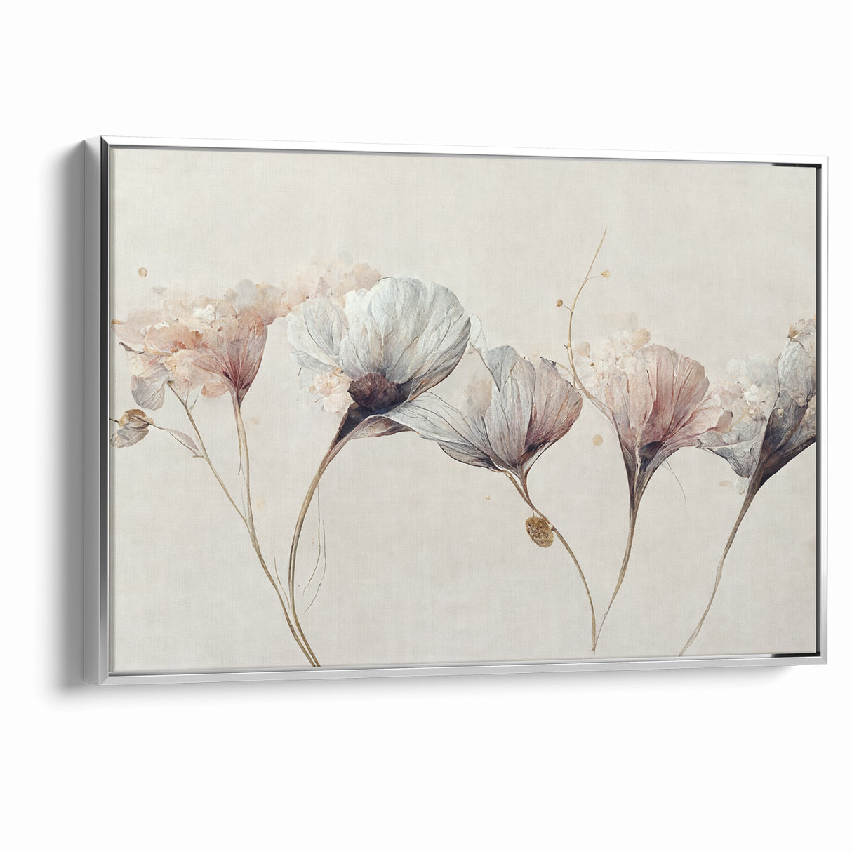 Serene Blooms Abstract Floral Canvas | Contemporary Wall Art