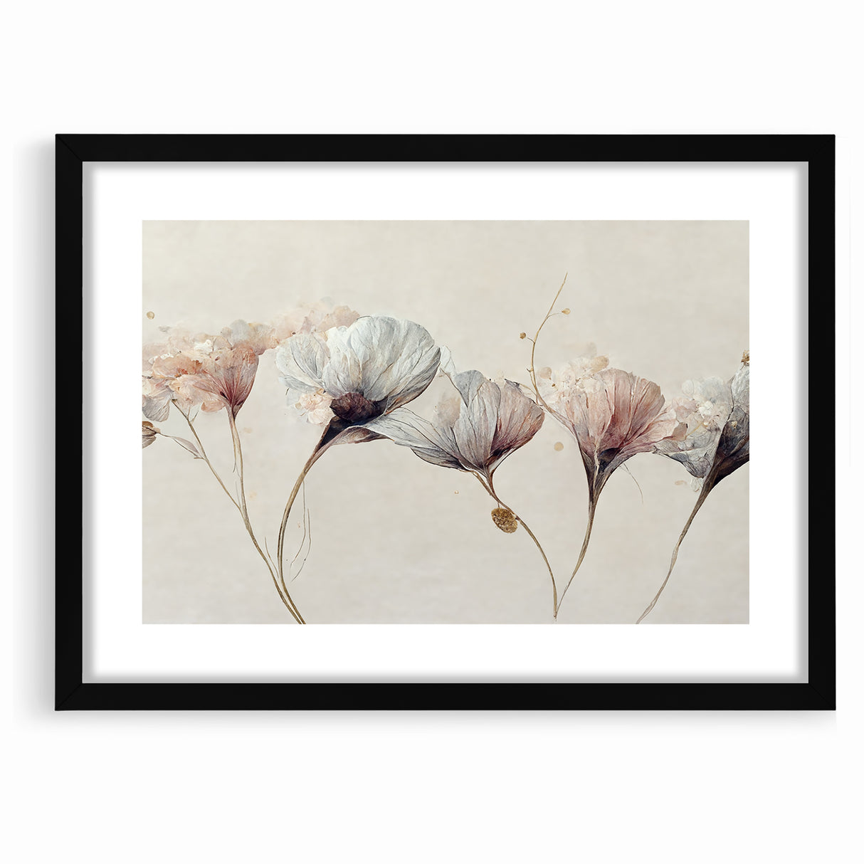 Serene Blooms Abstract Floral Canvas | Contemporary Wall Art