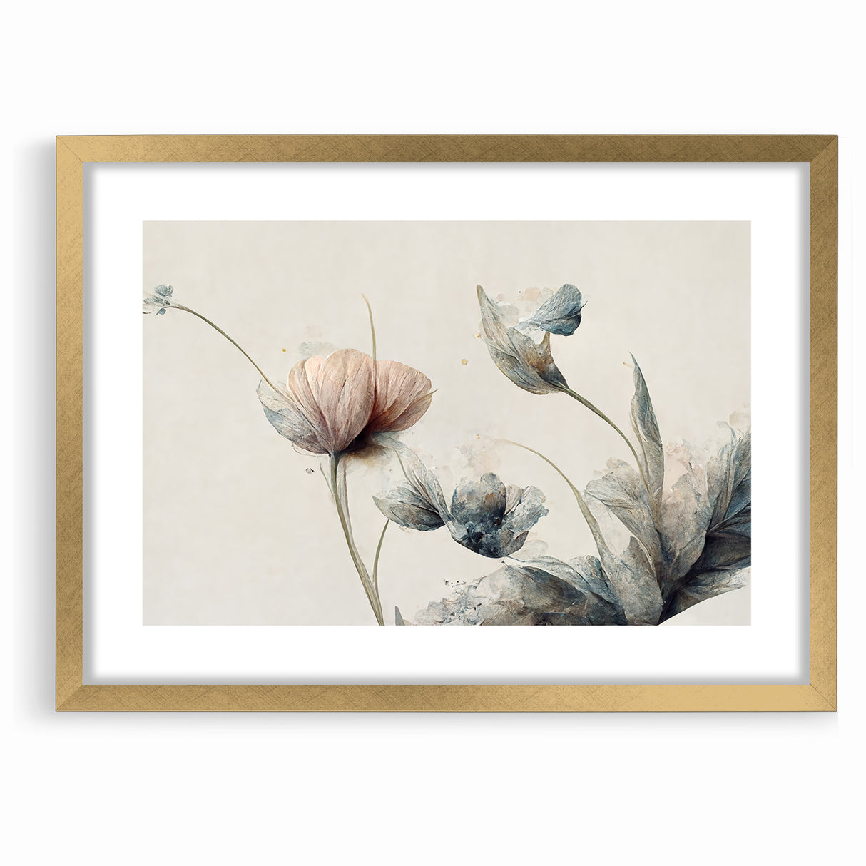 Tranquil Blooms Abstract Floral Canvas | Elegant Wall Art