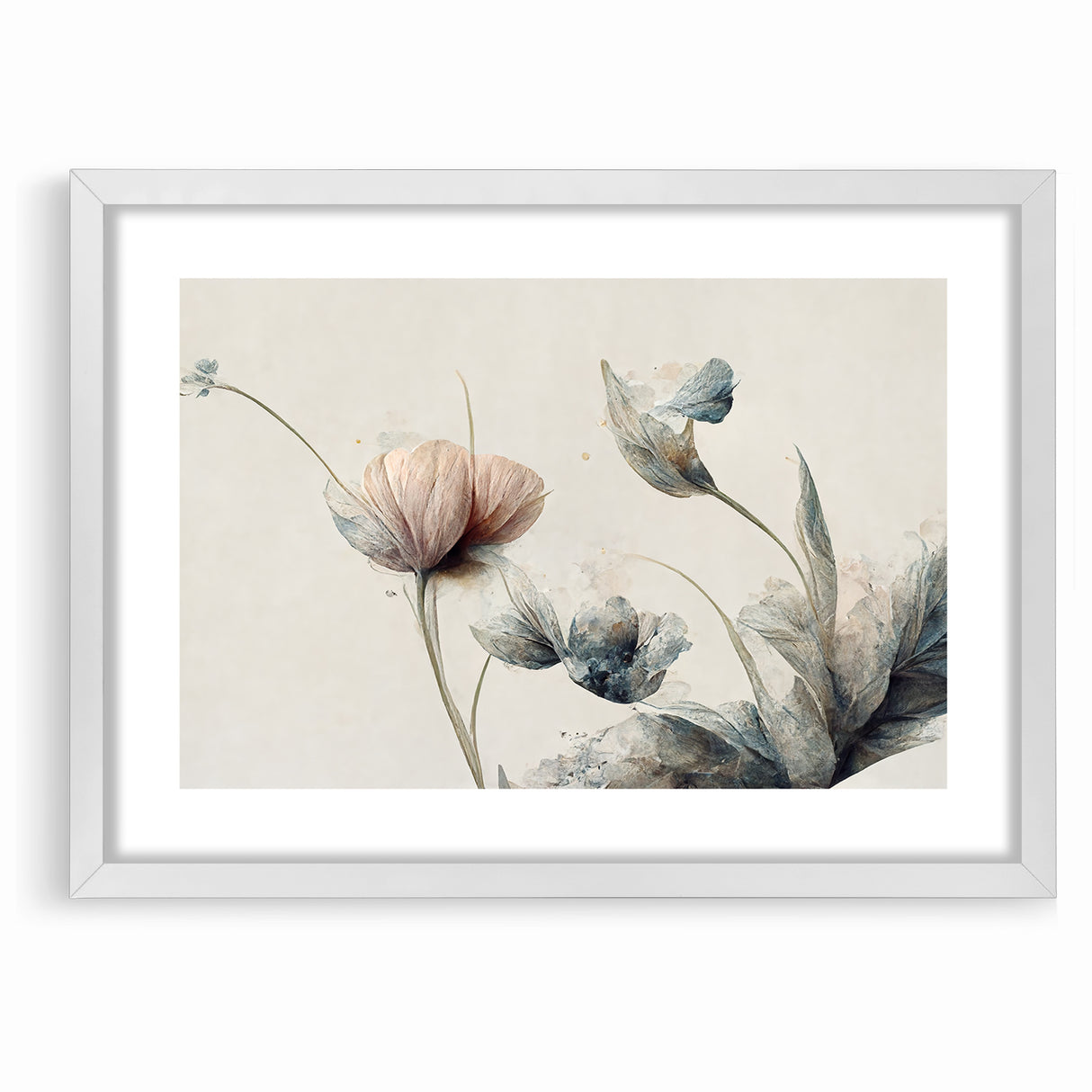 Tranquil Blooms Abstract Floral Canvas | Elegant Wall Art
