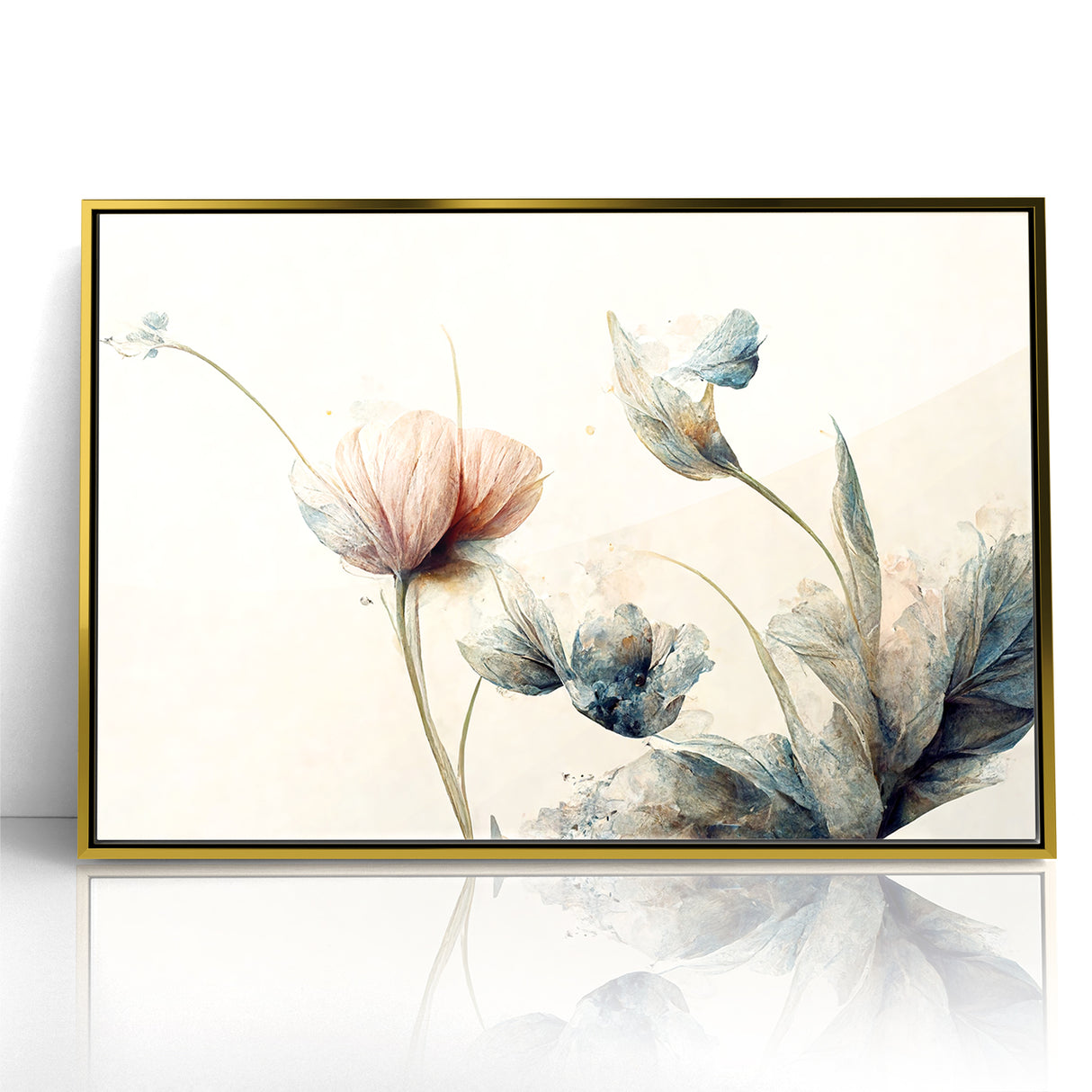 Tranquil Blooms Abstract Floral Canvas | Elegant Wall Art