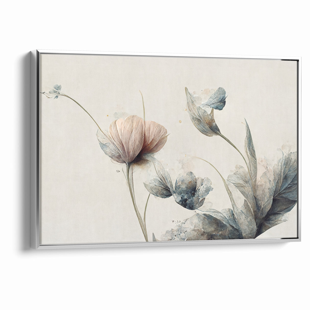 Tranquil Blooms Abstract Floral Canvas | Elegant Wall Art