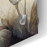 Golden Glow Abstract Floral Canvas | Modern Wall Art