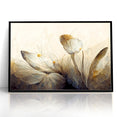 Golden Glow Abstract Floral Canvas | Modern Wall Art