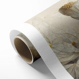 Golden Glow Abstract Floral Canvas | Modern Wall Art