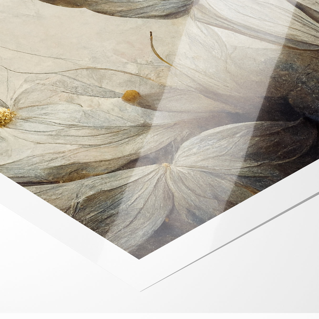 Golden Glow Abstract Floral Canvas | Modern Wall Art
