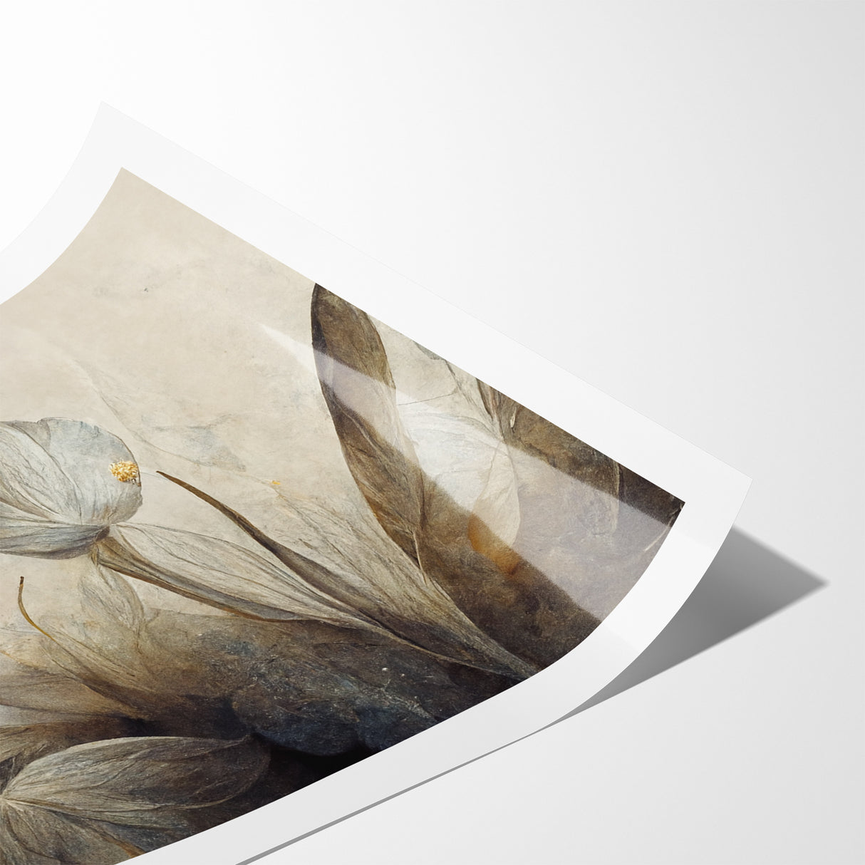 Golden Glow Abstract Floral Canvas | Modern Wall Art