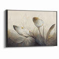 Golden Glow Abstract Floral Canvas | Modern Wall Art