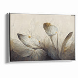 Golden Glow Abstract Floral Canvas | Modern Wall Art