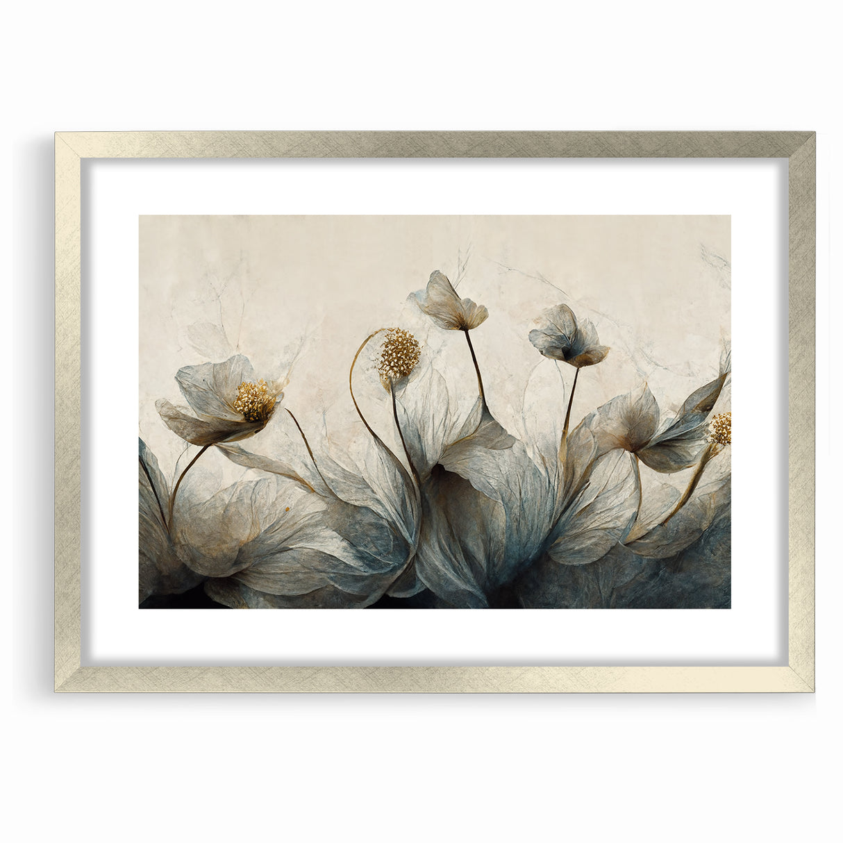 Midnight Blooms Abstract Floral Canvas | Elegant Wall Art