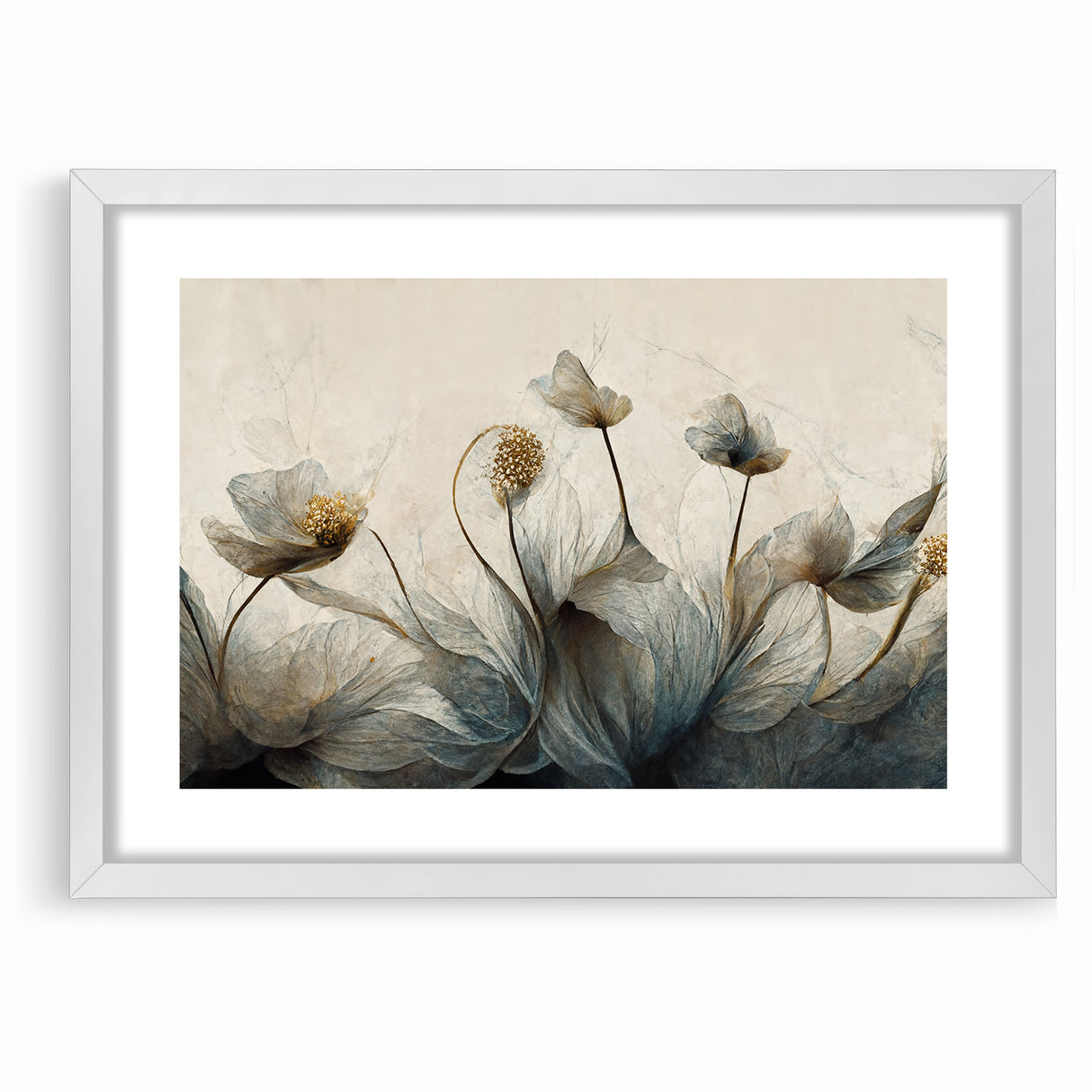 Midnight Blooms Abstract Floral Canvas | Elegant Wall Art