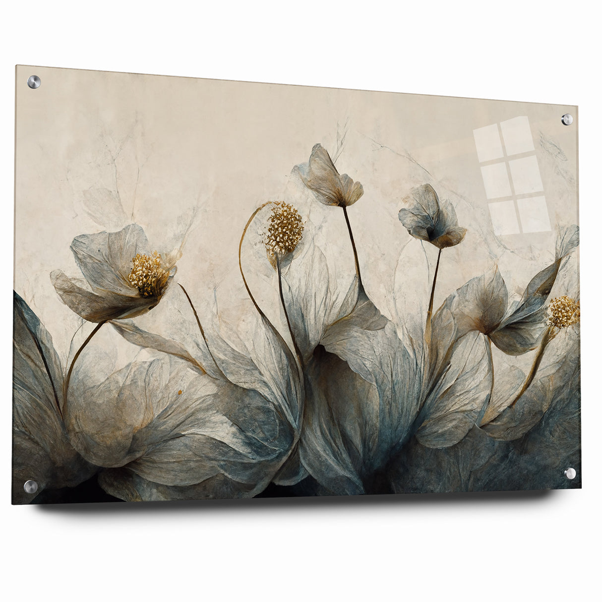 Midnight Blooms Abstract Floral Canvas | Elegant Wall Art