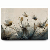 Midnight Blooms Abstract Floral Canvas | Elegant Wall Art