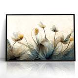 Midnight Blooms Abstract Floral Canvas | Elegant Wall Art