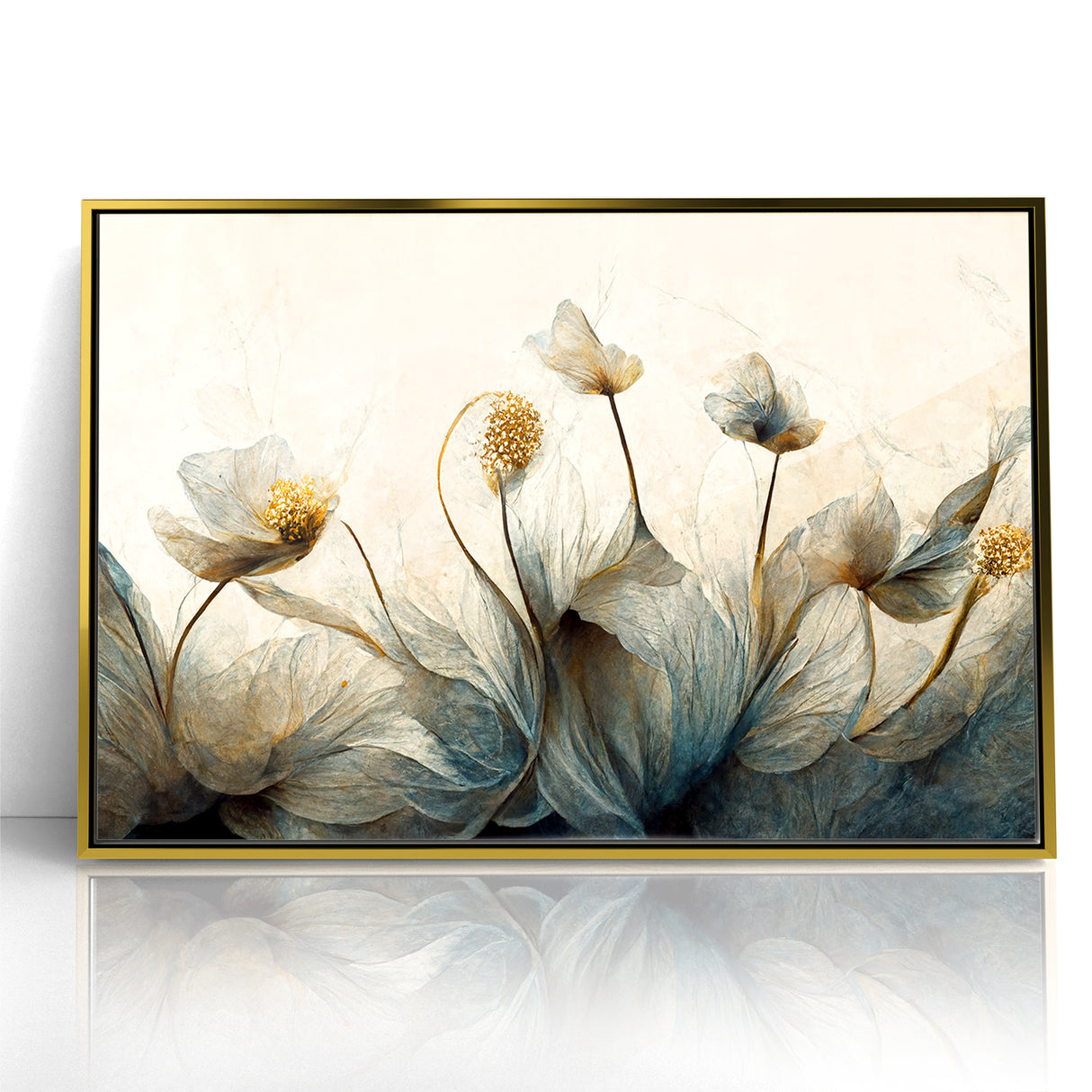 Midnight Blooms Abstract Floral Canvas | Elegant Wall Art