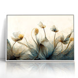 Midnight Blooms Abstract Floral Canvas | Elegant Wall Art