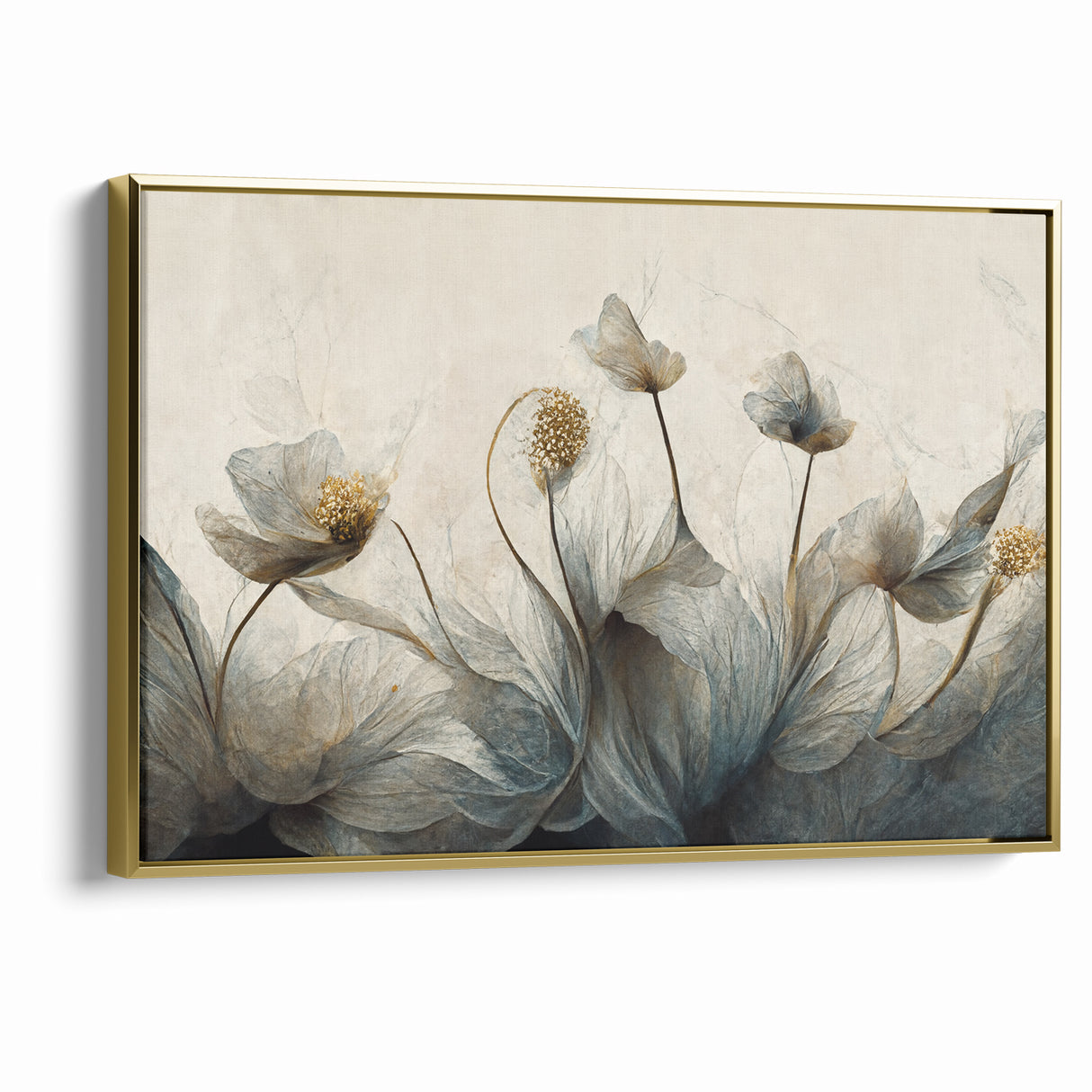 Midnight Blooms Abstract Floral Canvas | Elegant Wall Art