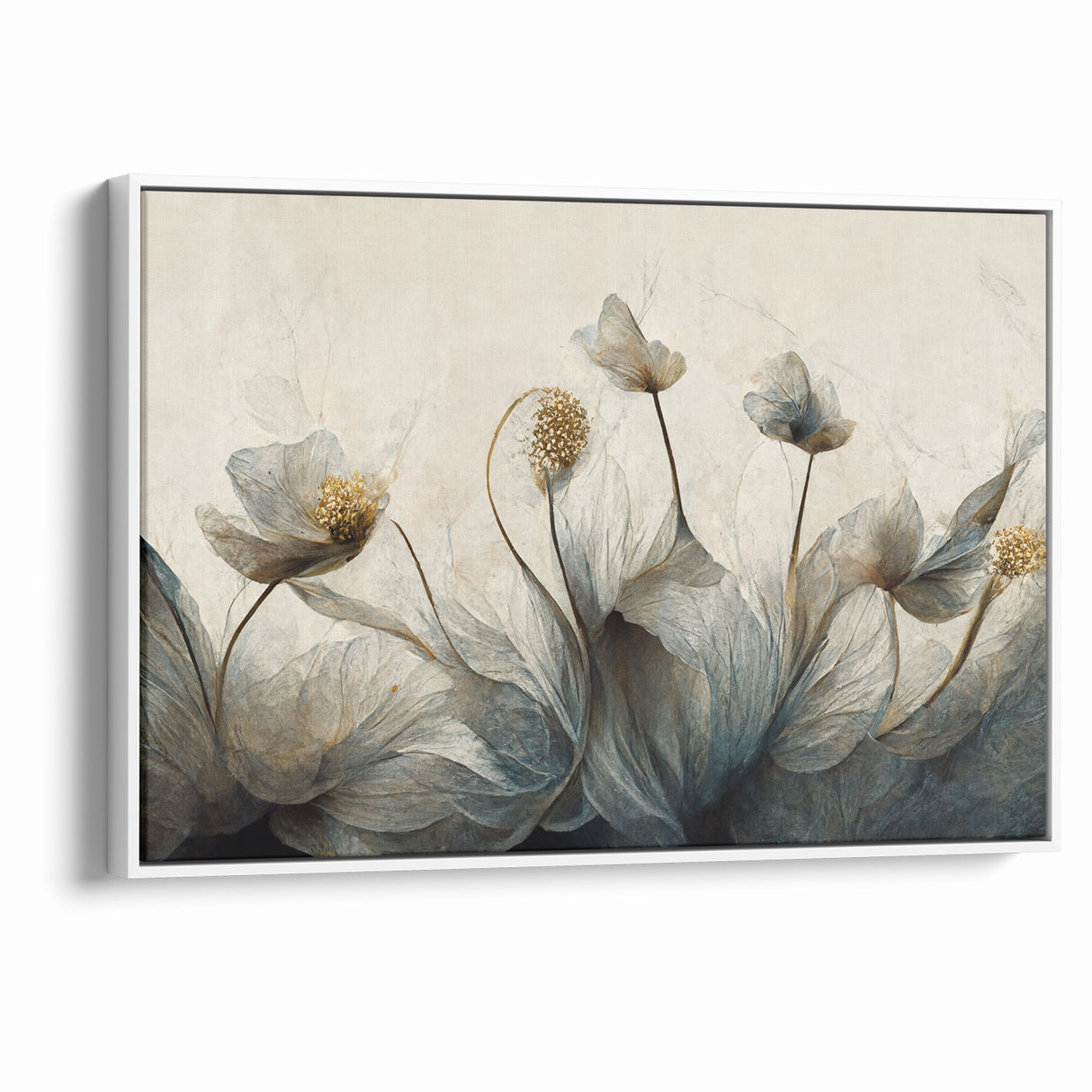 Midnight Blooms Abstract Floral Canvas | Elegant Wall Art