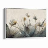 Midnight Blooms Abstract Floral Canvas | Elegant Wall Art