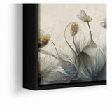Midnight Blooms Abstract Floral Canvas | Elegant Wall Art