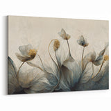 Midnight Blooms Abstract Floral Canvas | Elegant Wall Art