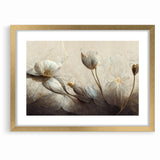 Golden Petals Abstract Floral Canvas | Contemporary Wall Art