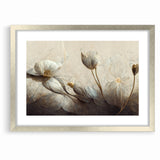 Golden Petals Abstract Floral Canvas | Contemporary Wall Art