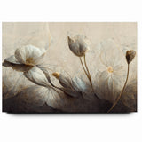 Golden Petals Abstract Floral Canvas | Contemporary Wall Art