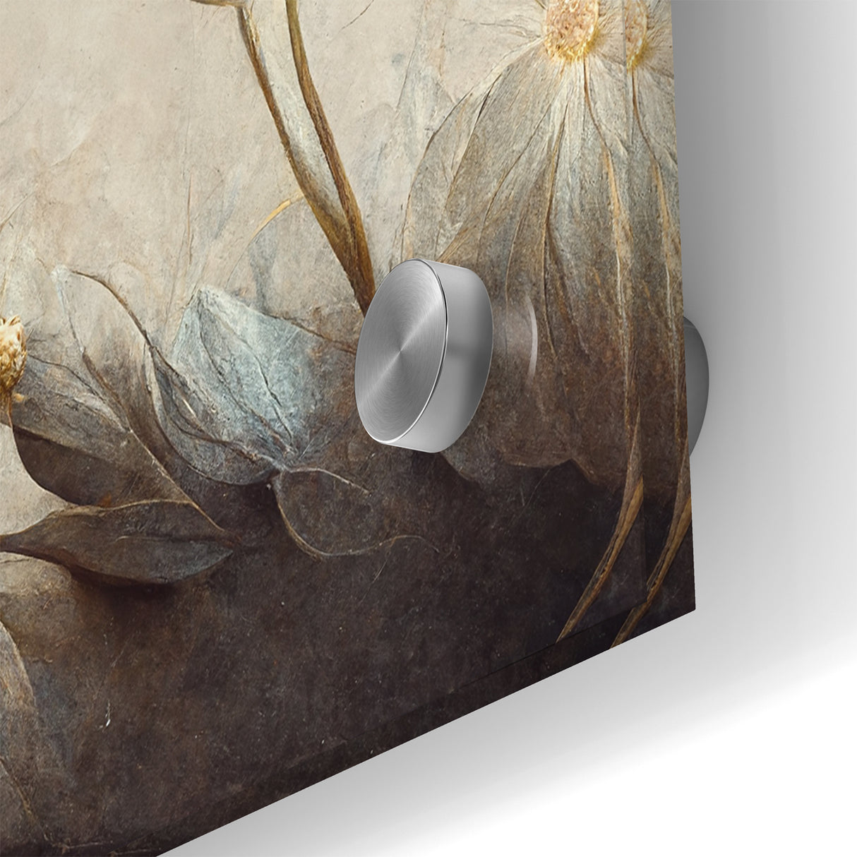 Golden Petals Abstract Floral Canvas | Contemporary Wall Art