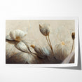 Golden Petals Abstract Floral Canvas | Contemporary Wall Art