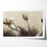 Golden Petals Abstract Floral Canvas | Contemporary Wall Art