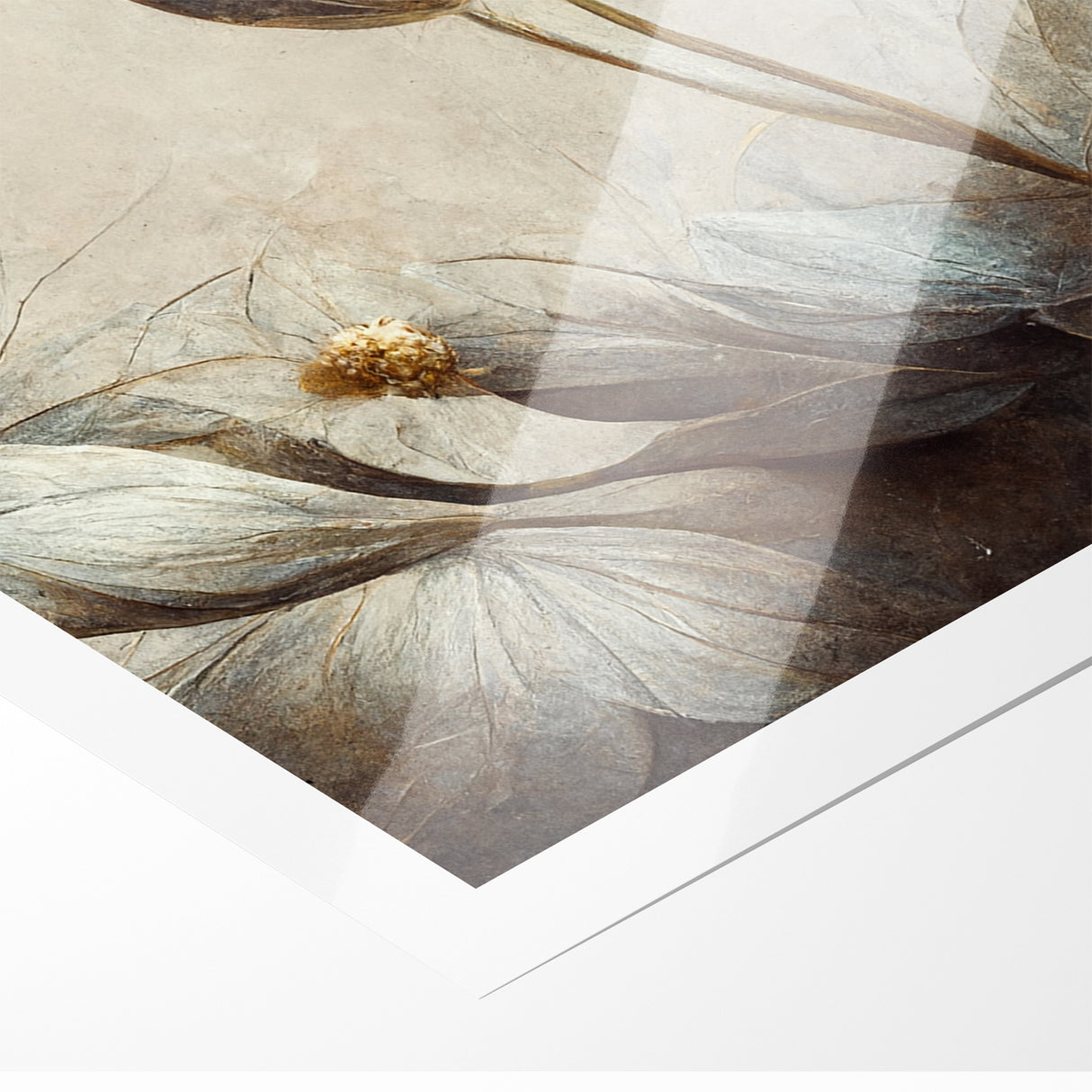 Golden Petals Abstract Floral Canvas | Contemporary Wall Art