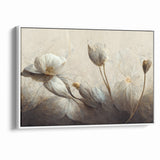 Golden Petals Abstract Floral Canvas | Contemporary Wall Art