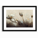 Golden Petals Abstract Floral Canvas | Contemporary Wall Art
