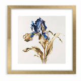 Golden Iris Abstract Floral Canvas | Luxurious Wall Art