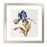 Golden Iris Abstract Floral Canvas | Luxurious Wall Art