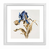 Golden Iris Abstract Floral Canvas | Luxurious Wall Art