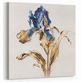 Golden Iris Abstract Floral Canvas | Luxurious Wall Art
