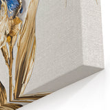 Golden Iris Abstract Floral Canvas | Luxurious Wall Art